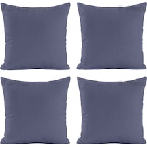 Dekoratif 4'lü Kırlent Yastık Kılıfı Seti - 42 X 42 Cm - Antrasit
