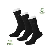 Bambu Erkek Soket Çorap - 3 Çift - Dikişsiz - Biga - 17619 - Set 3 Çok Renkli