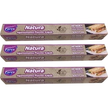 Natura Ağartılmamış Hazır Kesilmiş Pişirme Kağıdı 10 Lu Üçlü Set