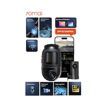 70MAİ Dash Cam X800 Ön Kamera+RC14 Arka Kamera Seti Siyah 128 GB
