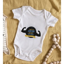 Bitmeyenkartus Bk Kids Amcam Her Şeyi Halleder Tasarımlı Bebek Body Zıbın - Mode
