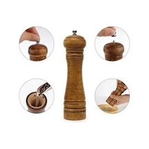 Doğal Ahşap Gövdeli Öğütücü Seramik Bıçaklı Baharat Ve Tuz Değirmeni 27 Cm 2 Adet Açık Ahşap