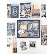 Tr Vintage Global Travel Seyahat Temalı 154 Parça Dopdolu Journal Scrapbook Seti/defter/washi Genel