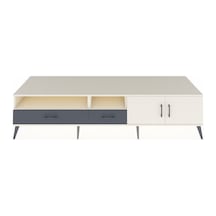 Kronos Tv Ünitesi 3 Raflı 2 Çekmeceli 2 Kapaklı 220x59x51 Aytaşı-aytaşı/antrasit Aytası/antrasıt - Aytası