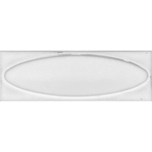 Armada Çini 7x21 Cm Elips Beyaz Desenli Çini Seramik Karo