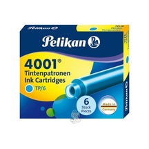 Pelikan Dolma Kalem Kartuşu Küçük Turkuvaz 6 Li  4001