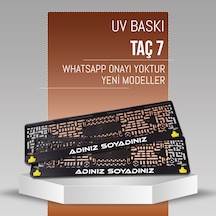 Taç 7 Plakalık, 2 Adet Premium Uv Baskı, Plakalıkhane