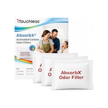 Absorbx Koku 3'lü Paket Çöp Kokularını Emer, Doğal Aktif Karbon Teknolojisi, Biyobozunur - 8 Gal Ve Daha Büyük Çöp Koku Giderici, Filtreler