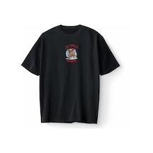 Bumeta I M Just A Misfit Yılbaşı Geyik Christmas Oversize Unisex Tişört T-shirt Siyah