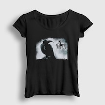 Presmono Kadın Fading In Flames T-shirt Siyah