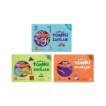 Tonton Tonki ile Şekiller - Sayılar - Renkler 3 Kitap Ciltli
