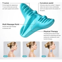 Tongxida Mavi 1 Adet Çok Fonksiyonlu Boyun Masaj Yastığı Servikal Onarım Çekiş Yastığı U Boyun Masajı Omuz Sırt Akupresür Sed Çok Renkli