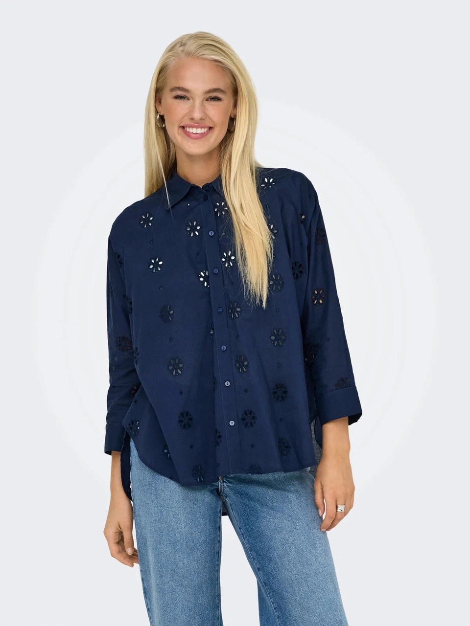 Only 15360467 Kadin Gomlek - Lacivert Lacivert