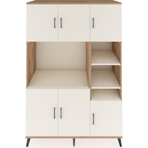 Kronos Dolap 10 Raflı 6 Kapaklı 132x59x195 Çam-aytaşı/aytaşı Çam