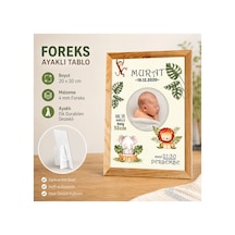 Kişiye Özel Erkek Bebek Doğum Panosu 20x30 Cm Aslan Fil Temalı 4 Mm Foreks Ayaklı Hatıra Tablosu Sürpriz Hediyeli Diğer