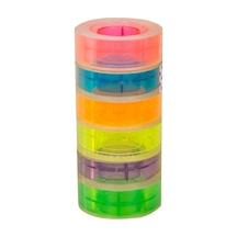 Noki Neon Renkli Şeffaf Bant 19 MM X 33 M 6'lı Rulo