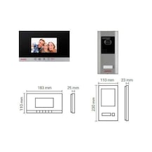 Audio 001463 4.3" Görüntülü Diafon Villa Set Mekanik Butonlu