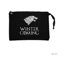 Zepplin Giyim Game Of Winter Is Coming White Clutch Astarlı Cüzdan