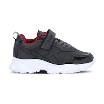 Slazenger Fıffy Unisex Çocuk Cırtlı Koyu Gri / Kırmızı Günlük Spor Ayakkabısı Koyu Gri - Kırmızı