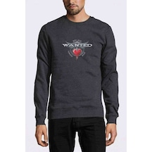 Bon Jovi Baskılı Füme Antrasit Erkek Sweatshirt