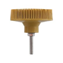 Sones Elektrikli Matkap Disk Fırçası Zımparalama Çapak Alma Cilalama Kauçuk Zımpara Fırçası, Stil: 3 İnç Sarı