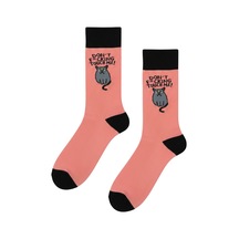 Carnaval Socks Don't Fu.king Touch Me Kedi Tasarım Renkli Soket Çorap 2000386