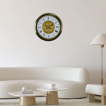 Gold Motifli 40 Cm Metal Duvar Saati Çok Renkli