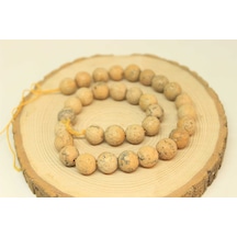 Yasam Tohumu Jasper Taşı Yarım Dizi 11.5 - 12 MM Aralığı 25845 18 CM Çok Renkli