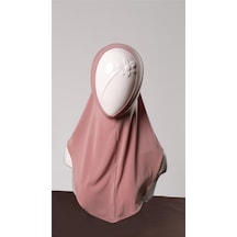 Hürrem Bone Pudra Pratik Hazır Geçmeli Genç Tesettür Bone Sandy Kumaş Düz Hijab 2312 06 Pudra