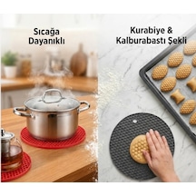 3 Lü Silikon Nihale Seti Sıcağa Dayanıklı Kaymaz Tencere Altlığı Çok Amaçlı Petek Desenli Nihale Kurabiye & Kalburabastı Şekillendirme Matı Siyah Gri Kırmızı Çok Renkli