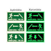 Fotolümen Fosforlu Yangın Çıkışı/Fıre Exıt Yön Levhası