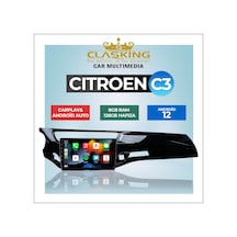 Cıtroen C3 2010-2015 Siyah 8 Gb Ram 128 Gb Hafıza Androıd Multıme