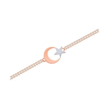 Tektaş - Altın 14 Ayar Ay Yıldız Bileklik N11.3048 Sarı Altın