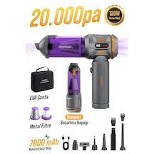 Auhma Ahv-24 Lımıted Edıtıon 20.000pa Brushless Kablosuz Araç İçi Basınçlı Üfleme & Çekme Süpürges Gri