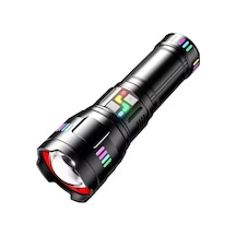 F.b.ı Pro F-3002 Alüminyum Tg Led Gece Şeritli Type-c Şarjlı El Feneri Çok Renkli