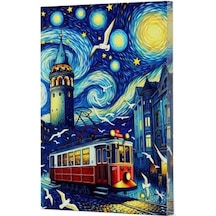 Van Gogh 1 Galata Çizgili Defter Yan Baskılı Siyah