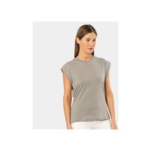 Türen Kadın Vatka Görünümlü T-shirt 3401/gri 001