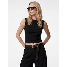 Koton Krep Scuba Kumaş Slim Fit Bisiklet Yaka Kolsuz Drape Detaylı Bluz Siyah 6sak10005ek Siyah Koton Krep Scuba Kumaş Slim Fit Bisiklet Yaka Kolsuz Drape Detaylı Bluz Siyah 6sak10005ek Siyah