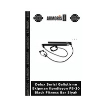 Delux Serisi Geliştirme Ekipman Kondisyon Fb-30 Black Fitness Bar Siyah