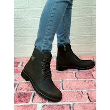 Voyager 3517 Kahverengi Hakiki Deri Bağcıklı Fermuarlı Erkek Bot