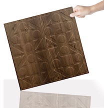 3 Boyutlu Duvar Paneli Kabartmalı Kareli Yuvarlak Desen Pvc 41x41 Cm/ 6 Adet /1 M² Antik