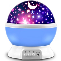 Masa Lambası Işık Küre Projektörlü Yansıtmalı Renkli Yıldızlı