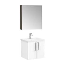 VitrA Root Flat 60 Cm Beyaz Kapaklı Banyo Dolabı Takımı Beyaz