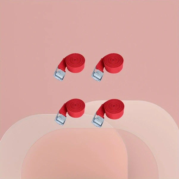 Gateesat Kırmızı 78.74in 4 Renkli Çok Amaçlı Yüksek Dayanıklı Valiz Bağlama Kayışı Diğer