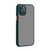 Apple Uyumlu iPhone 12 Pro Max Tchs Hux Kılıf-koyu Yeşil Koyu Yeşil