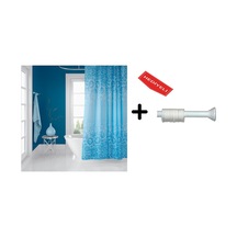 Banyo Duş Perdesi 6303 120x200 Perde Borusu Askı Aparatı 90x130 Hediyeli Çok Renkli