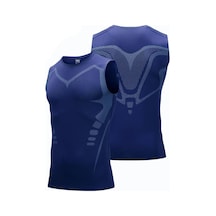 Ghassy Co. Erkek Fitness Hızlı Kuruma Nefes Alabilen Çapraz Daraltma Tipi Kolsuz Spor T-shirt Lacıvert Ghassy Co. Erkek Fitness Hızlı Kuruma Nefes Alabilen Çapraz Daraltma Tipi Kolsuz Spor T-shirt Lacıvert