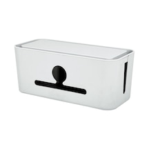 Tenfowee Ev Ve Ofis İçin Şık Şarj Kablosu Saklama Kutusu - Telefon Standı Ve Kabloları Düzenleyici Beyaz