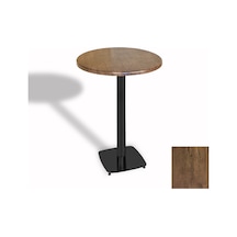 Bistro Masa Tokyo Esb - Werzalit, Wermodin Ve Allzalit Tabla 70 Cm Çap - Rustic Dark Çok Renkli