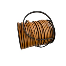 Deri Biye - 3x5 Mm Deri Ip - Özel Silikon Kenar Boyalı 5 Metre